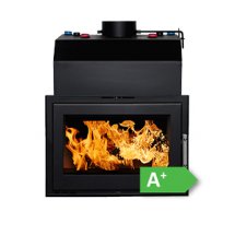recuperador de calor biomassa lenha solius Moderno 840 porta de metal 