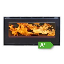 recuperador calor biomassa lenha solius Sopro 1080 porta de vidro