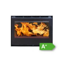 recuperador calor biomassa lenha solius Sopro 780 porta de vidro