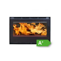 recuperador calor biomassa lenha solius Sopro 880 porta de vidro