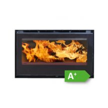 recuperador calor biomassa lenha solius Sopro 980 porta de vidro