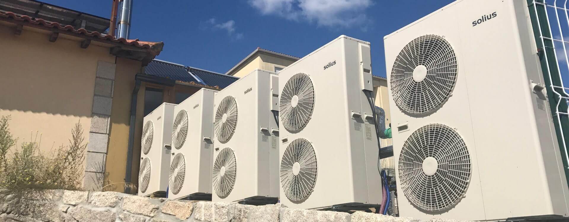 bombas de calor aerotérmicas para aquecimento ambiente e águas do aquecimento central